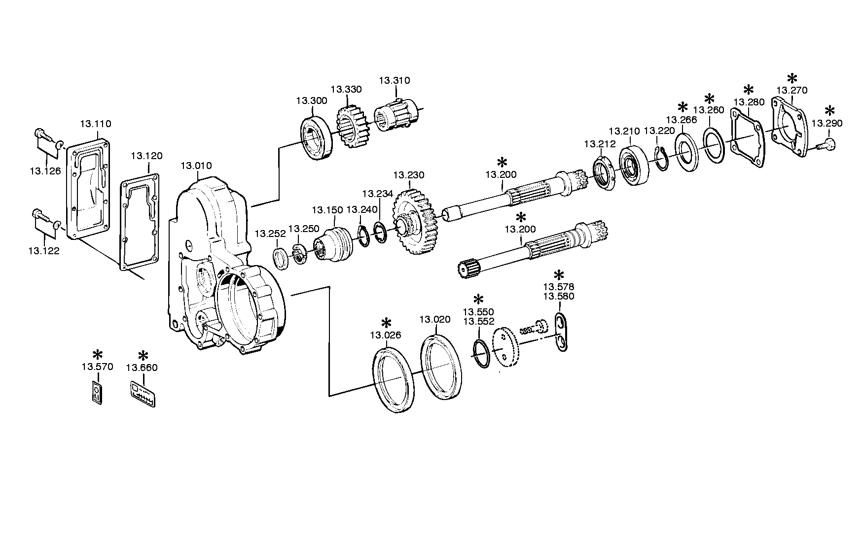drawing for DAF 835407 - INPUT SHAFT (figure 3)