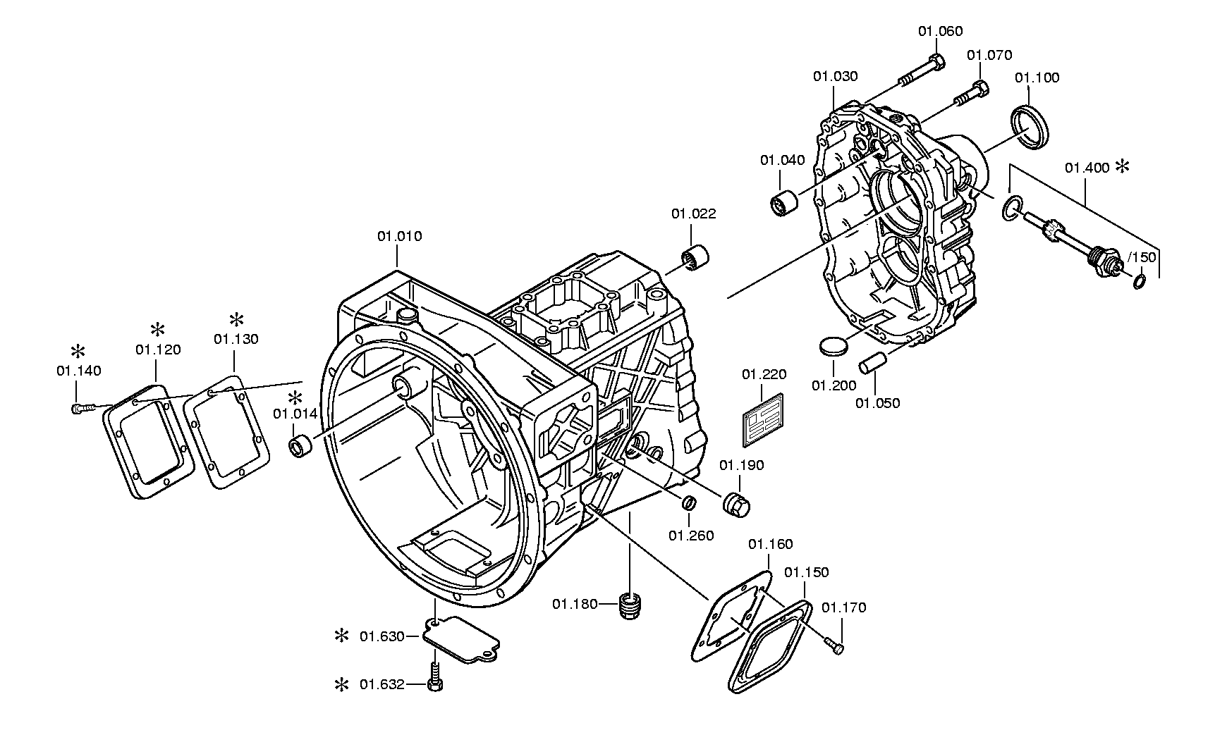 drawing for DAIMLER AG A0022612601 - HOUSING (figure 2)