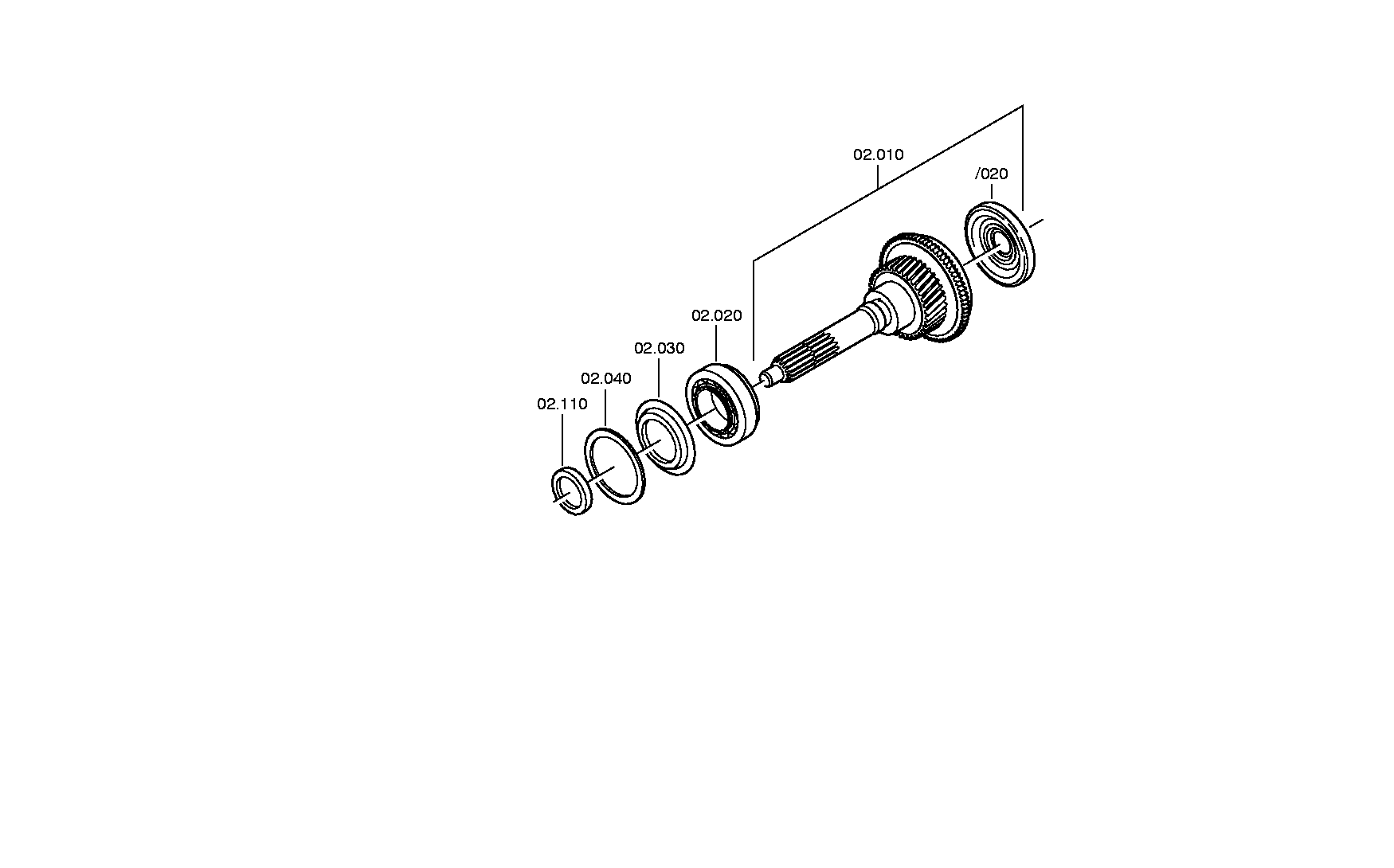 drawing for MAN 81.93420-0276 - TAPERED ROLLER BEARING (figure 1)