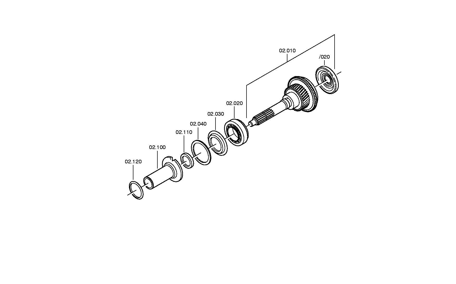 drawing for MAN 81.93420-0276 - TAPERED ROLLER BEARING (figure 2)