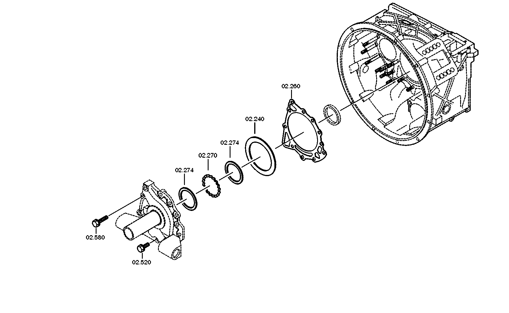 drawing for DAF 1295187 - GASKET (figure 1)