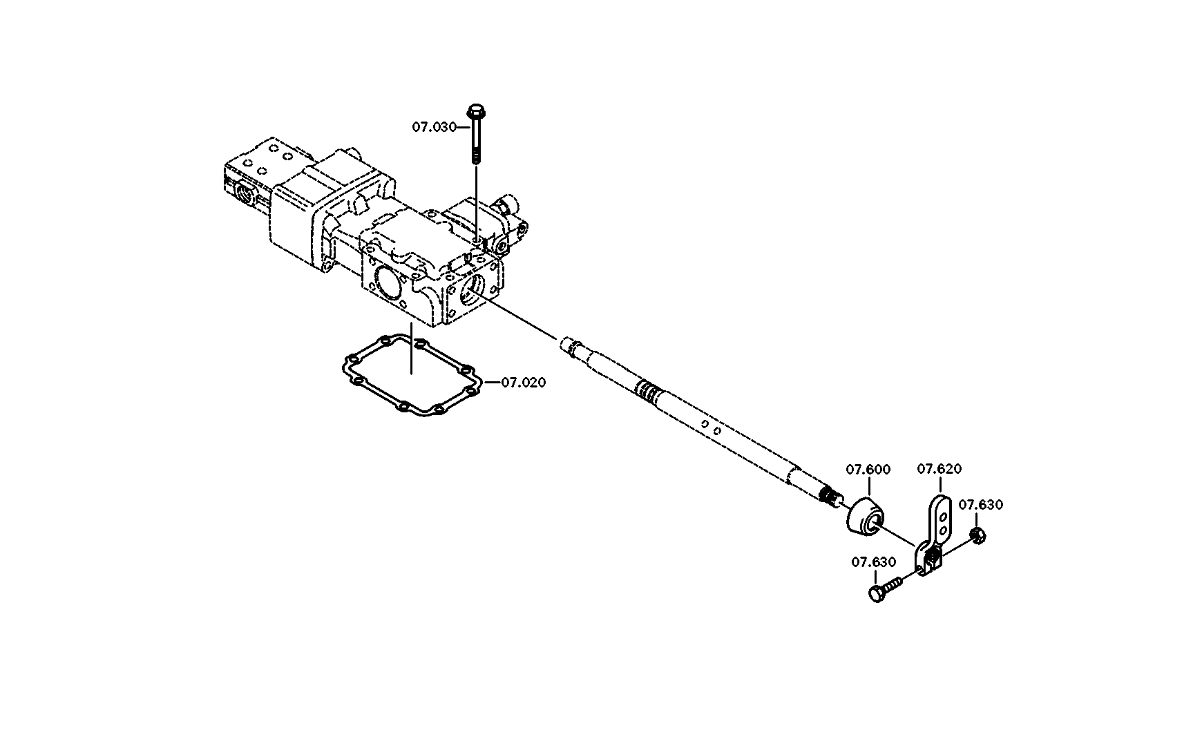 drawing for DAF 1882864 - SHIFT LEVER (figure 1)