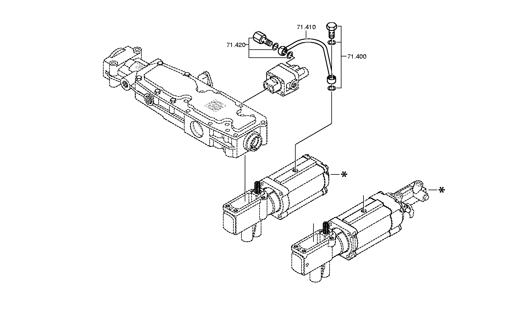 drawing for CNH NEW HOLLAND BHB76025993 - UNION SCREW (figure 2)