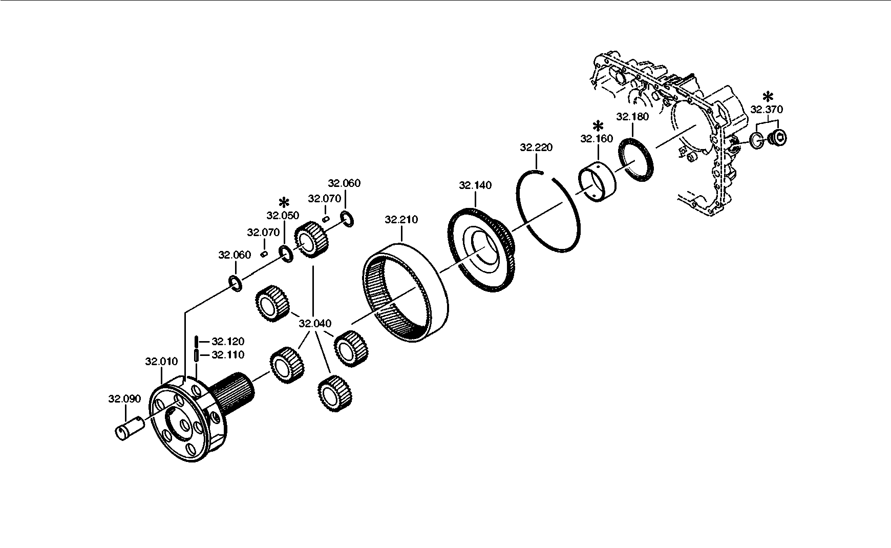 drawing for COMESA-MAZ 5001843089 - PLANET GEAR SET (figure 1)