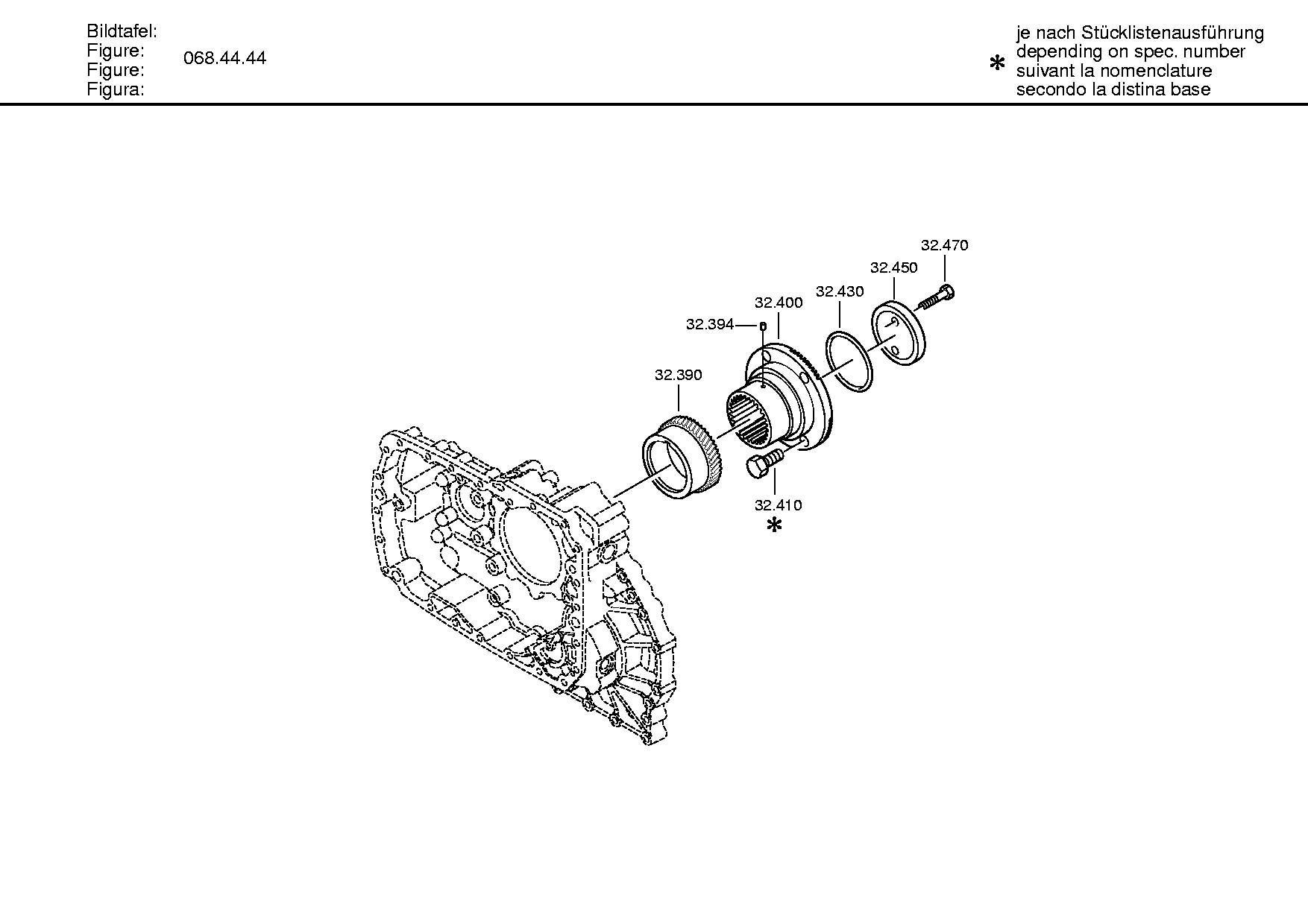 drawing for ZF 1315338007 - OUTPUT FLANGE (figure 2)