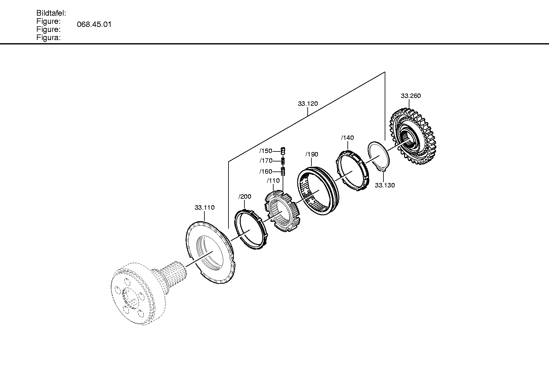 drawing for Hyundai Construction Equipment QZ1315233006 - CLUTCH BODY (figure 1)