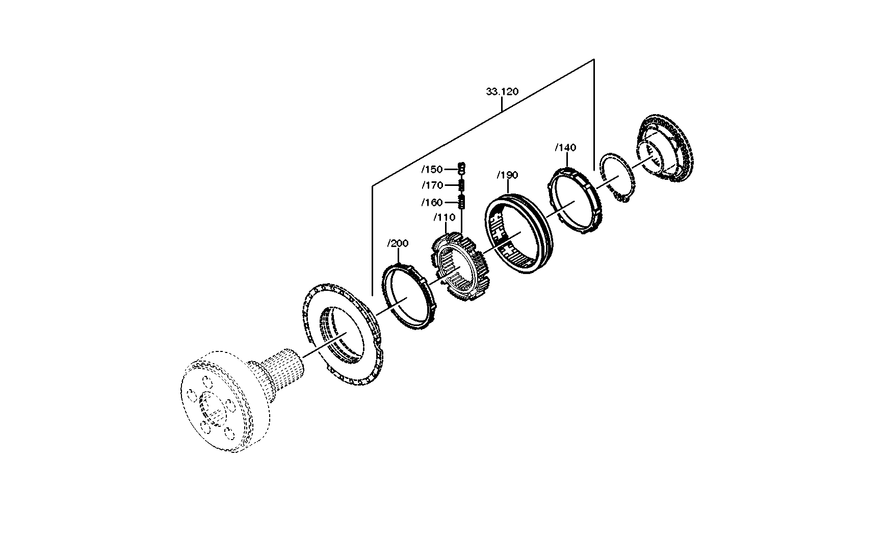 drawing for Hyundai Construction Equipment QZ1315233006 - CLUTCH BODY (figure 5)