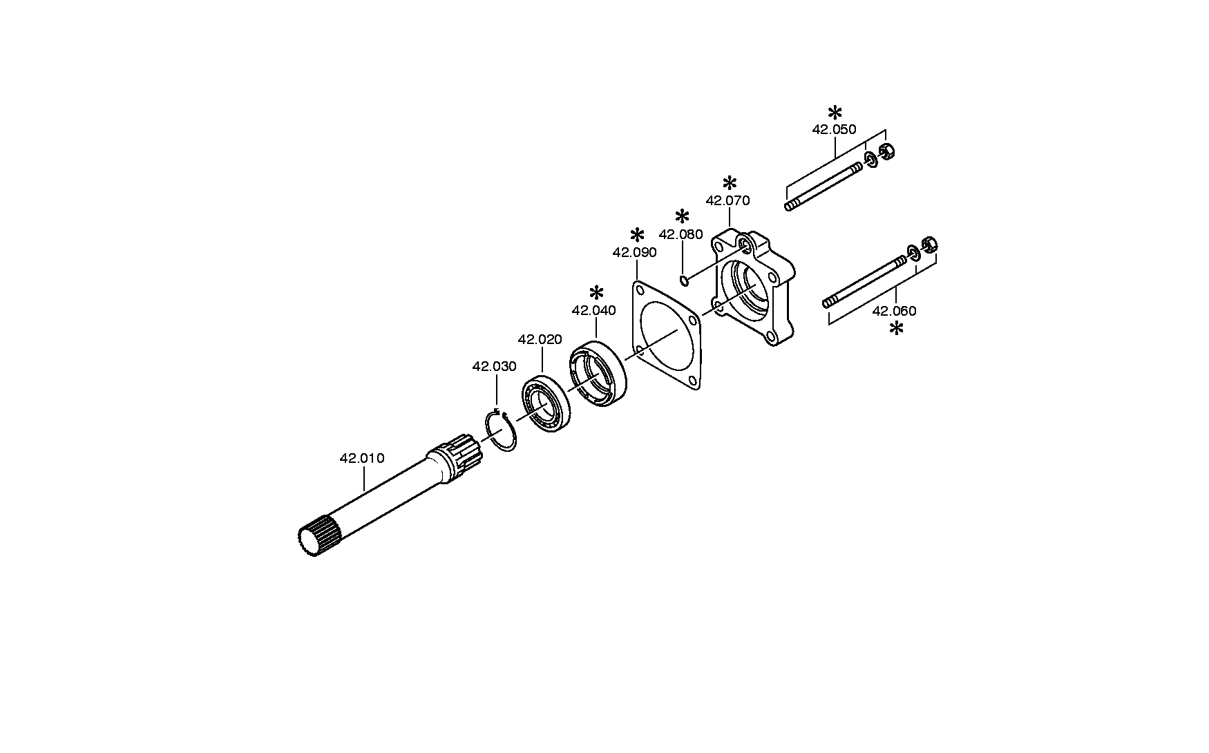 drawing for IVECO 5001843759 - INTERM.SHAFT (figure 3)