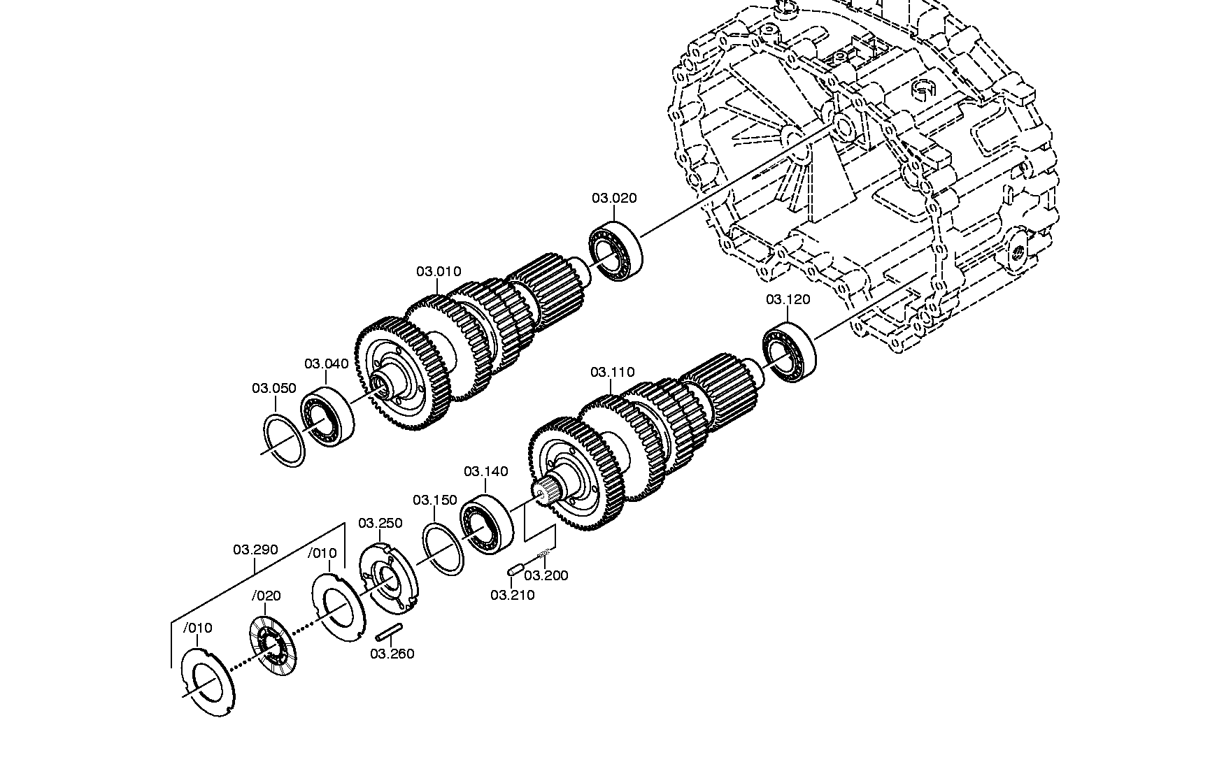 drawing for IVECO 42532847 - LAYSHAFT (figure 1)