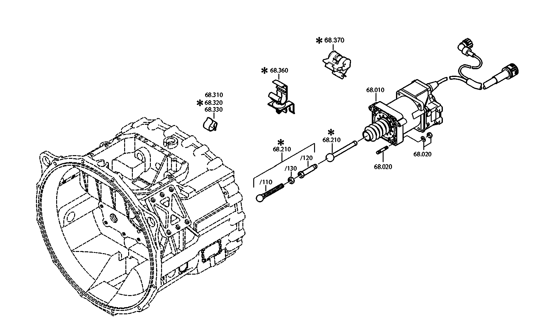 drawing for Hyundai Construction Equipment QZ1328268003 - RELEASE FORK (figure 2)