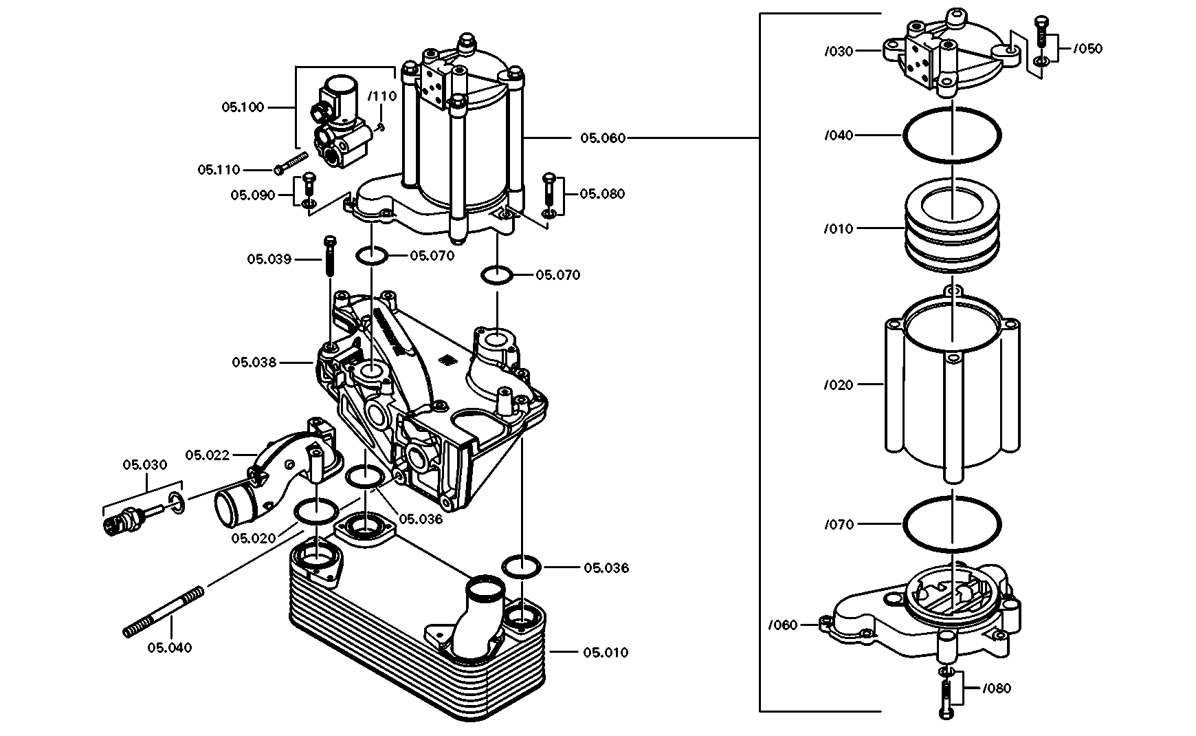 drawing for DAF 1809399 - HEAT EXCHANGER (figure 1)