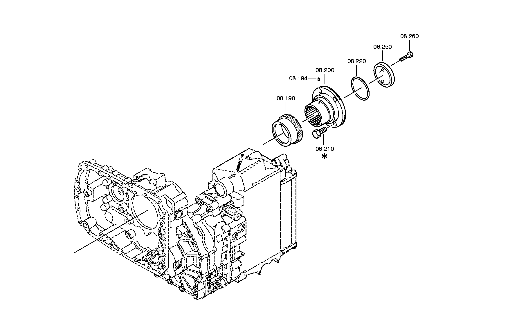 drawing for ZF 1315338007 - OUTPUT FLANGE (figure 3)
