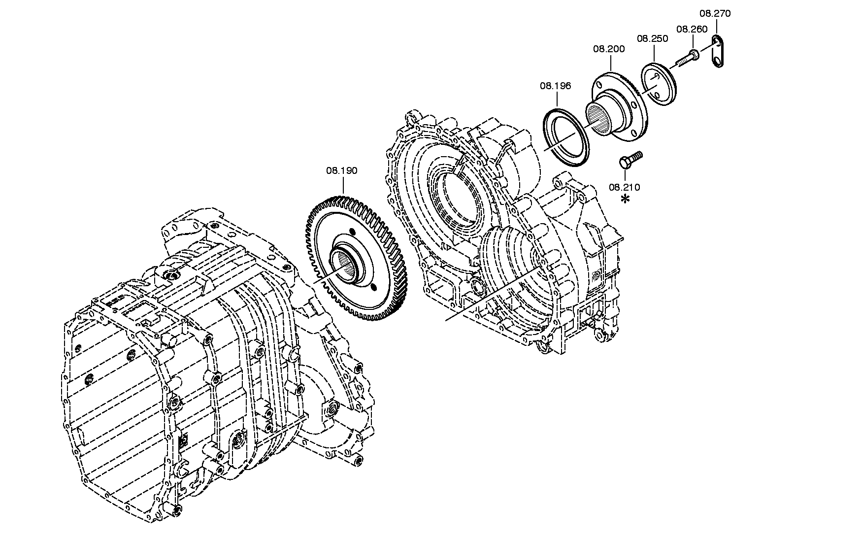 drawing for DAF 1611675 - OUTPUT FLANGE (figure 2)