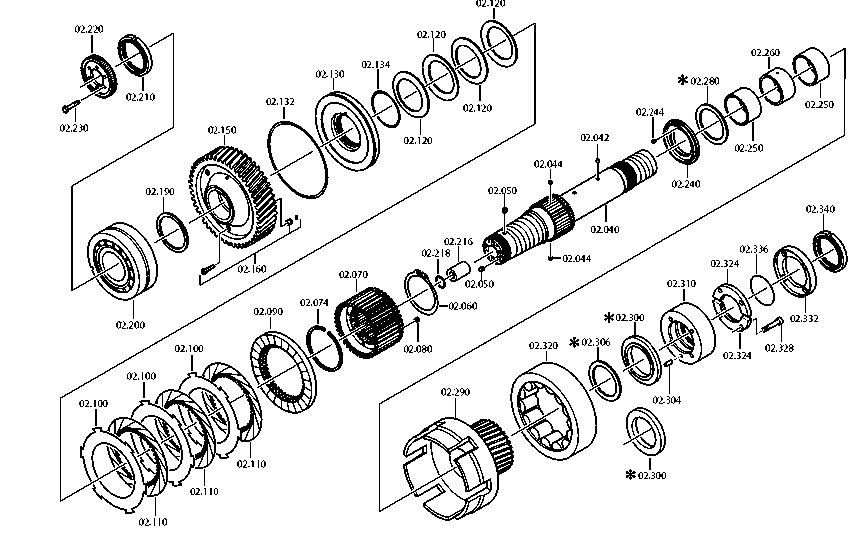 drawing for DOOSAN MX152898 - RETAINING RING (figure 1)