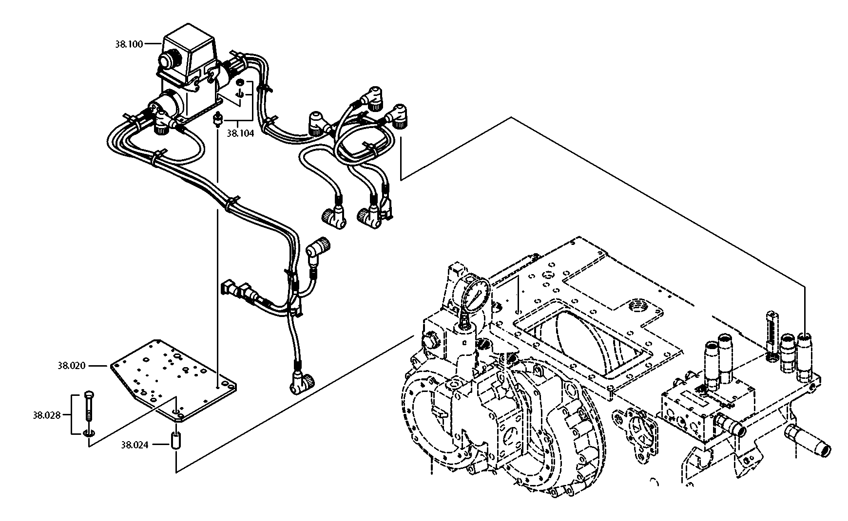 drawing for MTU, FRIEDRICHSHAFEN XP52724500201 - PRESSURE SENSOR (figure 1)