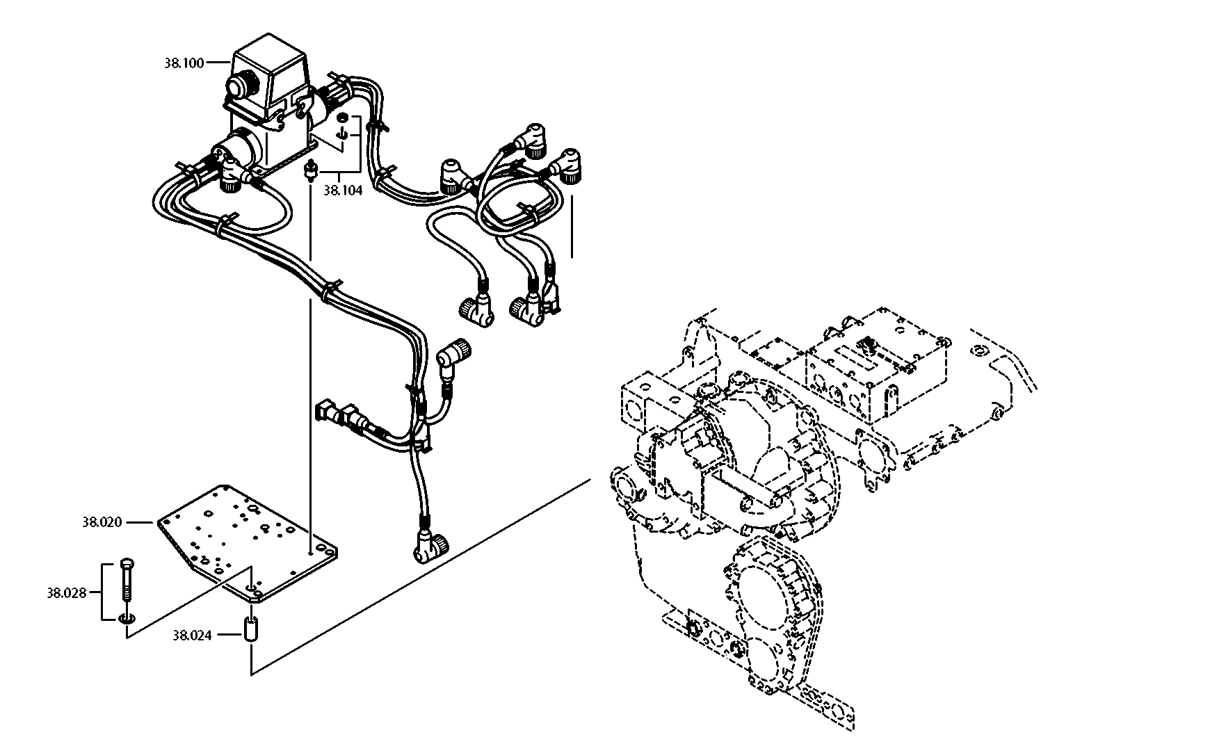 drawing for MTU, FRIEDRICHSHAFEN XP52724500201 - PRESSURE SENSOR (figure 3)