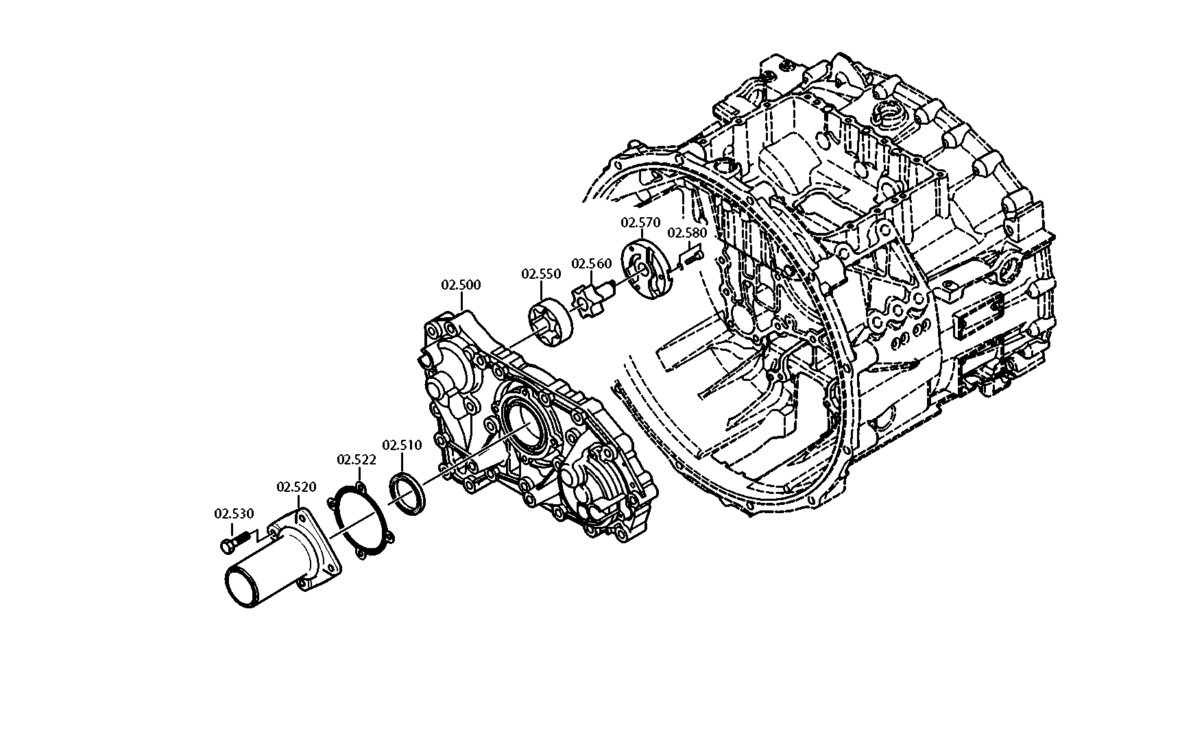 drawing for DAF 1295187 - GASKET (figure 2)