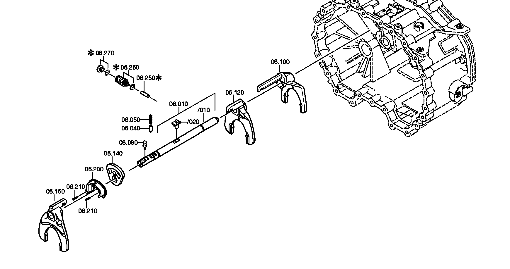 drawing for BOMBARDIER TRANSPORTATION 42542818 - GEAR SHIFT SHAFT (figure 4)