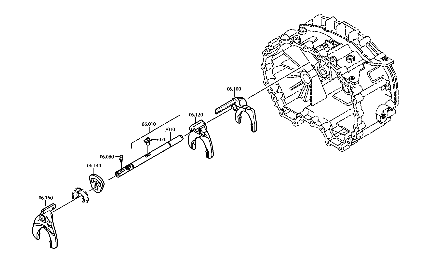 drawing for BOMBARDIER TRANSPORTATION 42542818 - GEAR SHIFT SHAFT (figure 5)