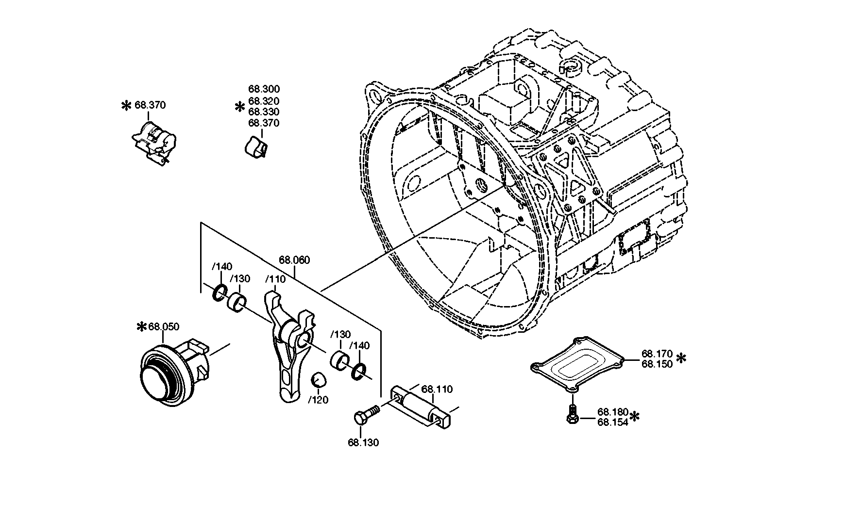 drawing for Hyundai Construction Equipment QZ1328268003 - RELEASE FORK (figure 3)