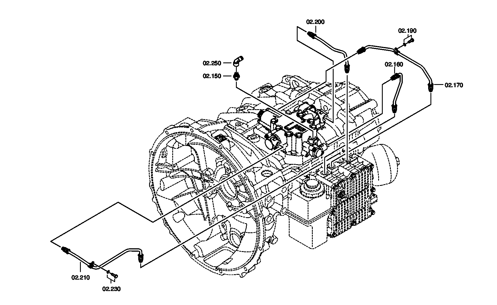 drawing for DAF 1821349 - TRANSMISSION ACTUATOR (figure 2)