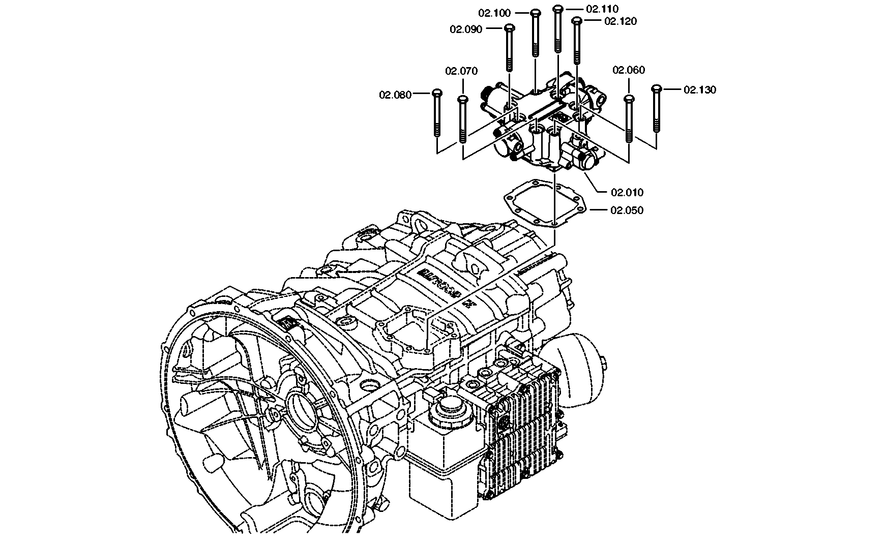 drawing for DAF 1821349 - TRANSMISSION ACTUATOR (figure 5)