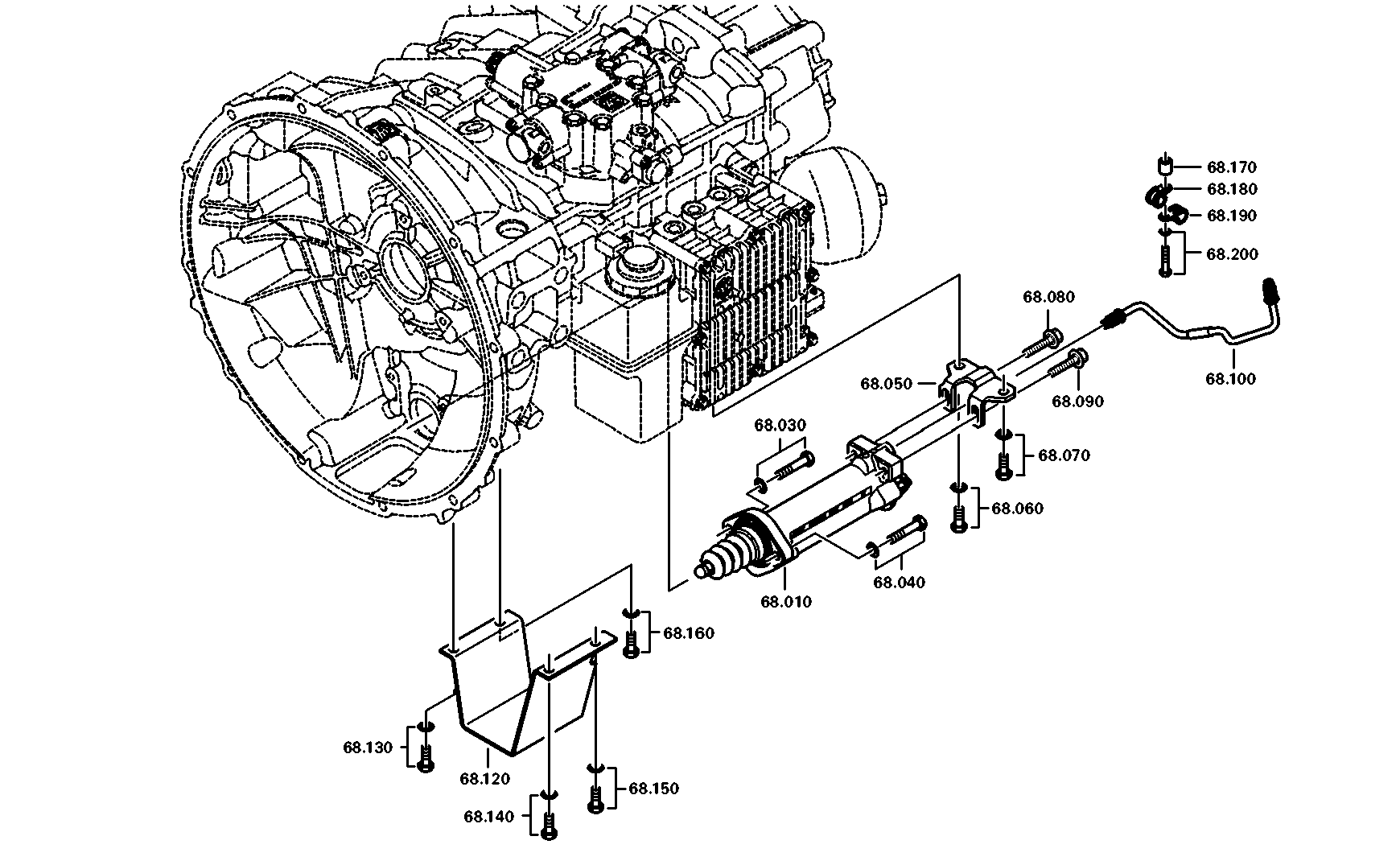 drawing for DAF 1807081 - CLUTCH ACTUATOR (figure 2)