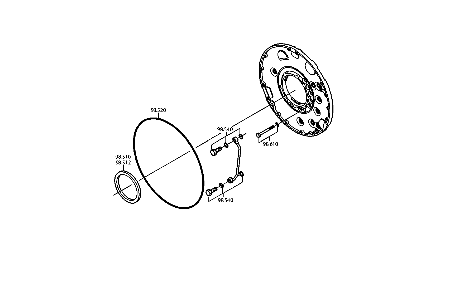 drawing for DAIMLER AG A0199972747 - SHAFT SEAL (figure 1)
