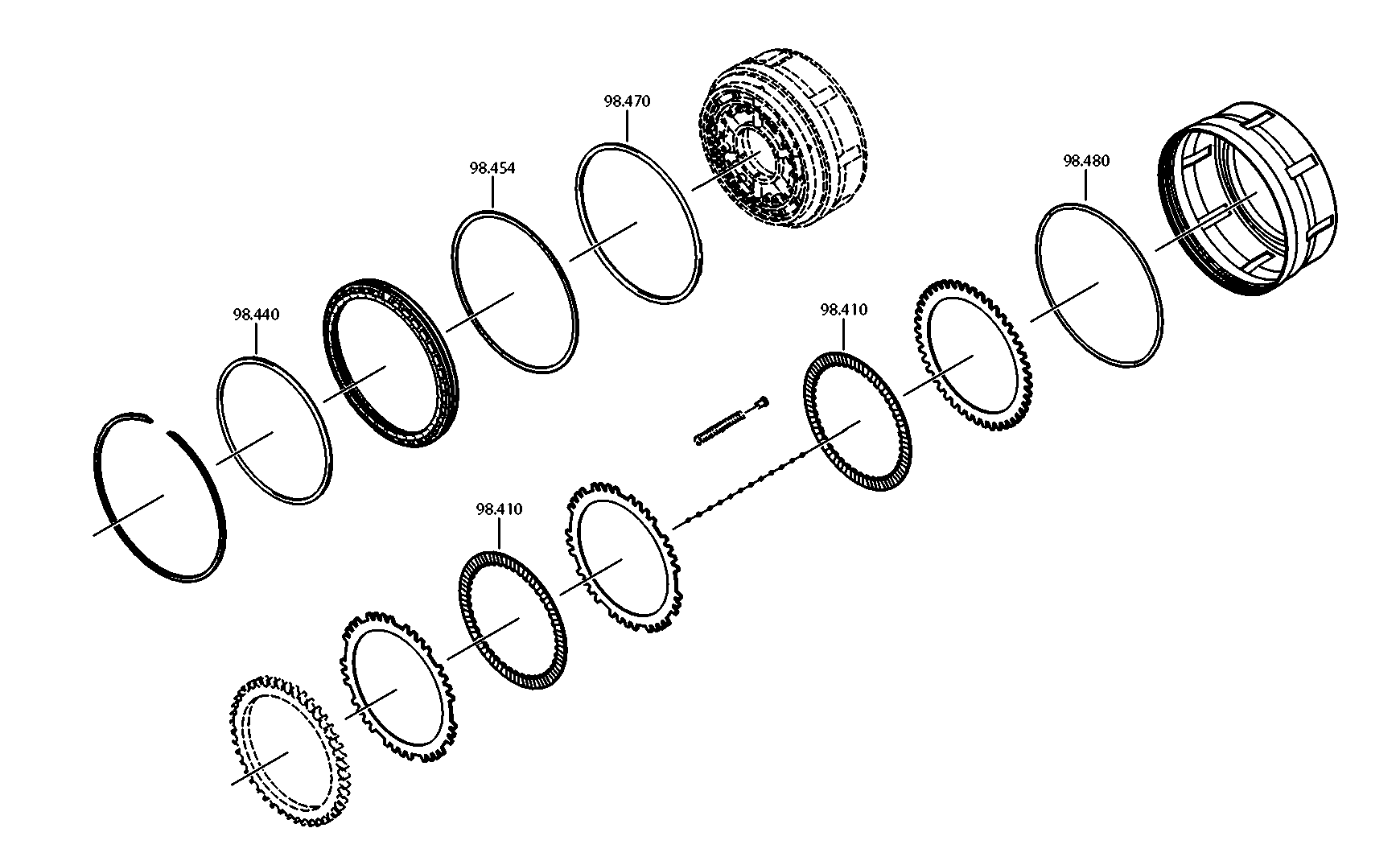 drawing for VDL BOVA 692888 - SPLIT RING (figure 2)