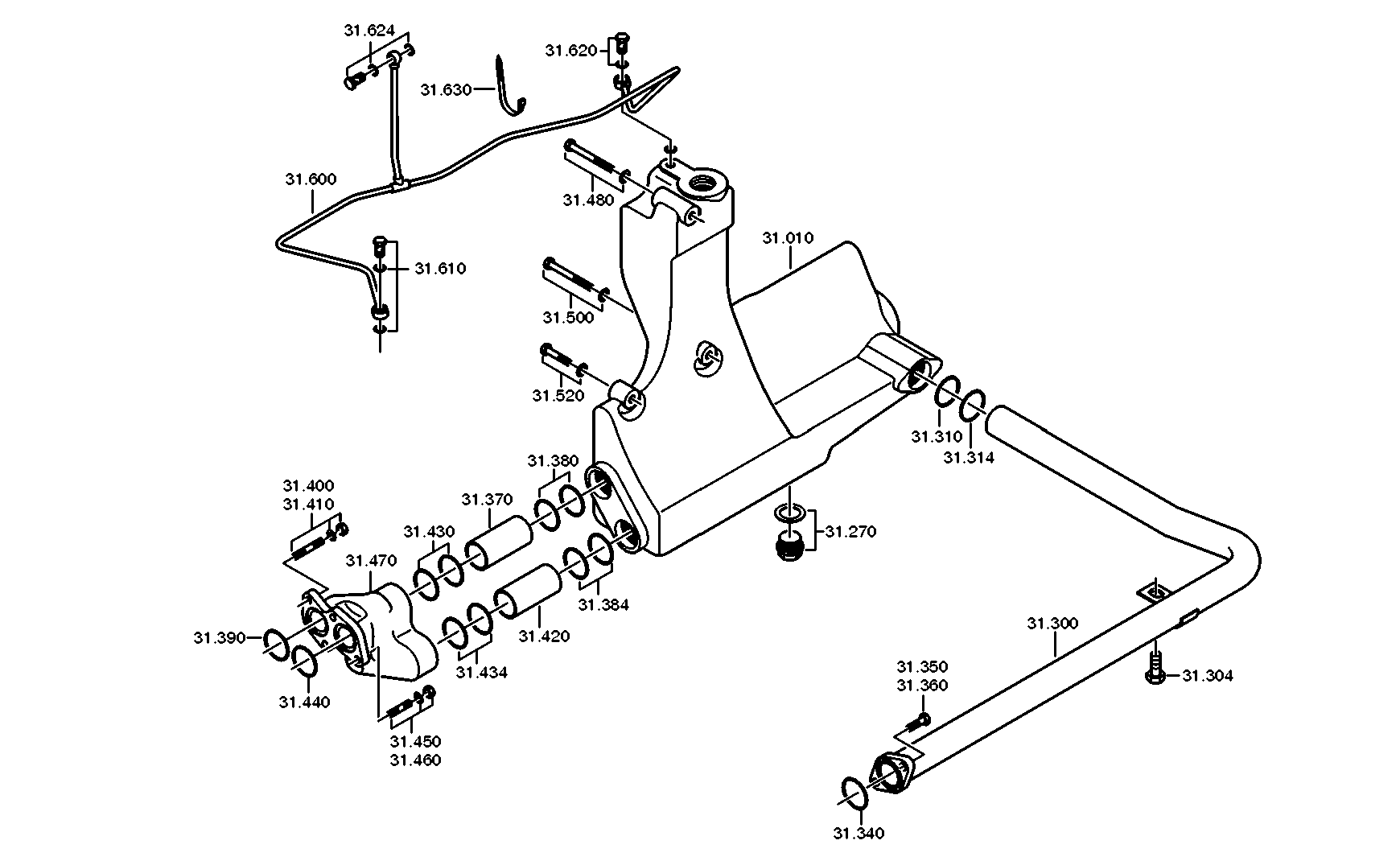 drawing for DAF 1643030 - FILLER TUBE (figure 3)