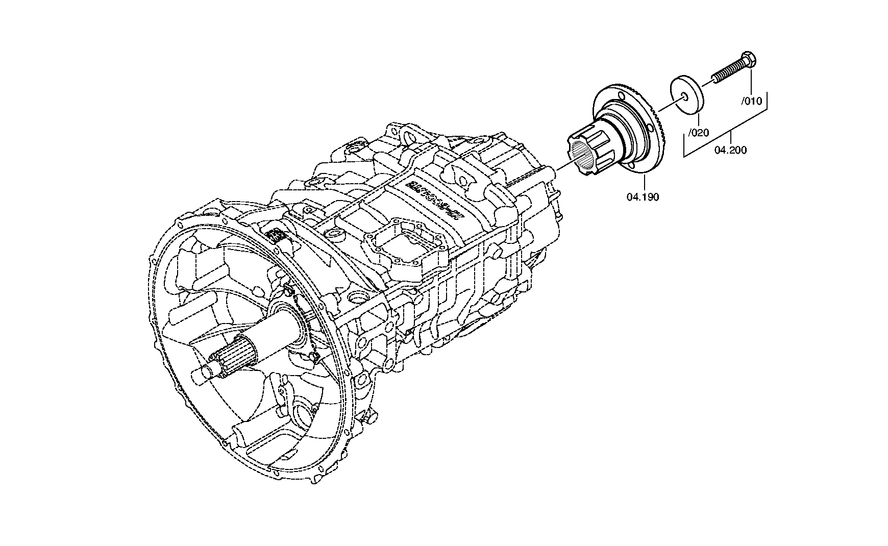 drawing for IVECO 42569544 - OUTPUT FLANGE (figure 1)