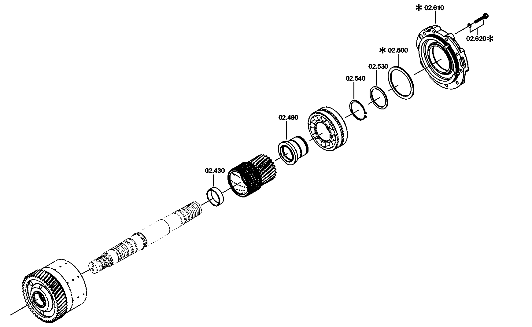 drawing for TEREX EQUIPMENT LIMITED 0012535 - RETAINING RING (figure 1)