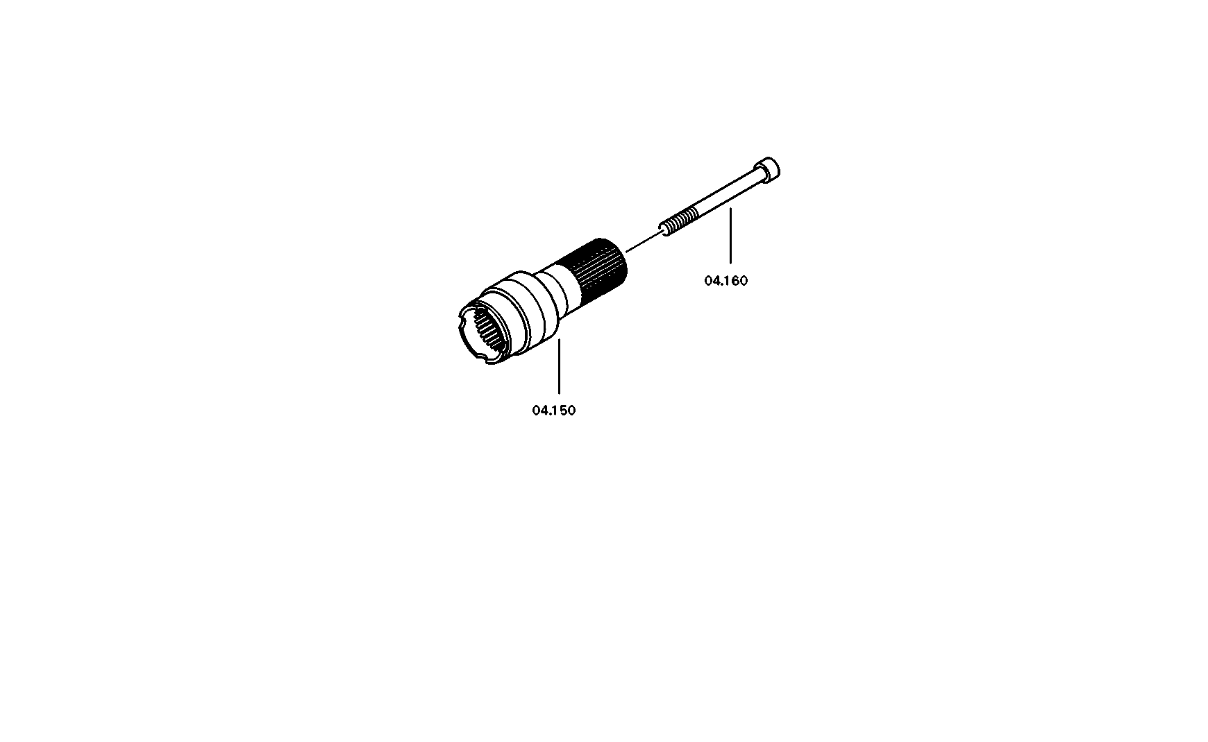 drawing for NISSAN MOTOR CO. 32241-1BY0A - ADAPTER SHAFT (figure 3)