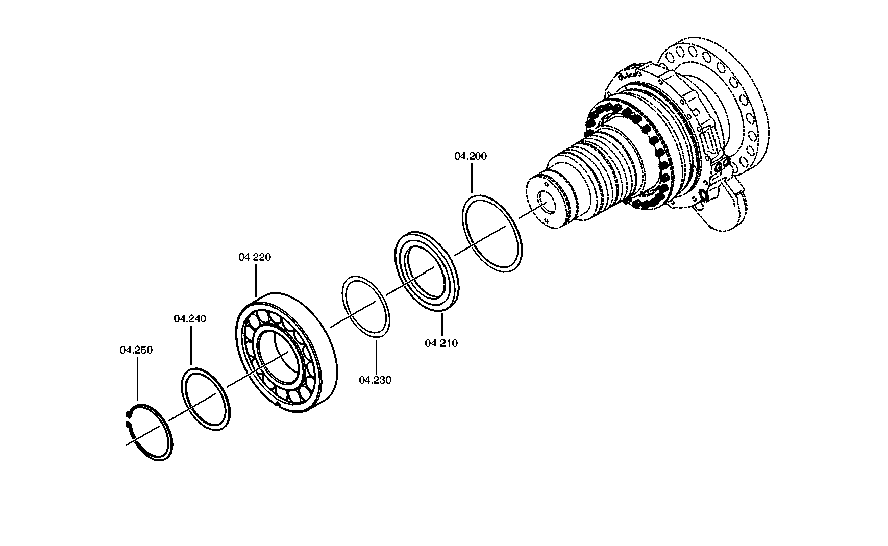 drawing for SKF 32044X - TAPERED ROLLER BEARING (figure 2)