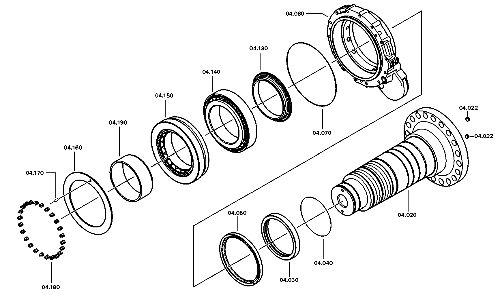 drawing for SKF 32044X - TAPERED ROLLER BEARING (figure 3)