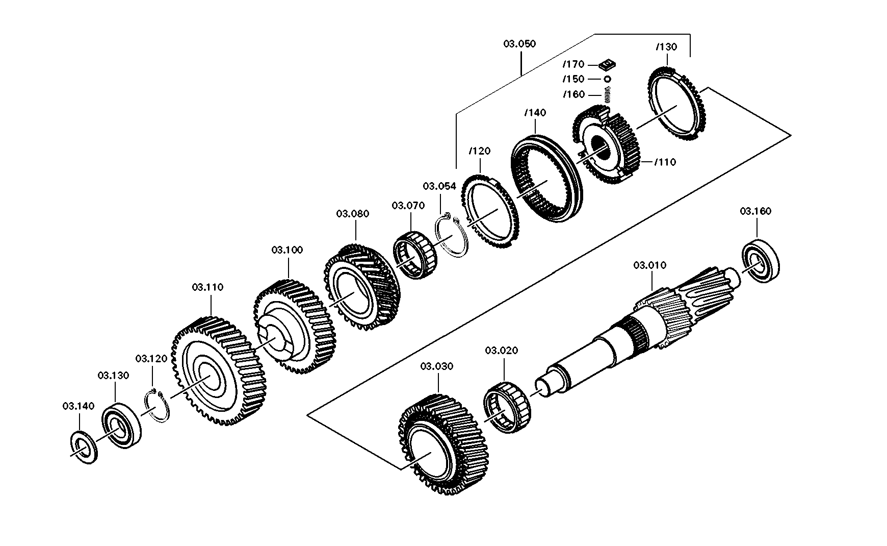 drawing for DAF 1833797 - HELICAL GEAR (figure 1)