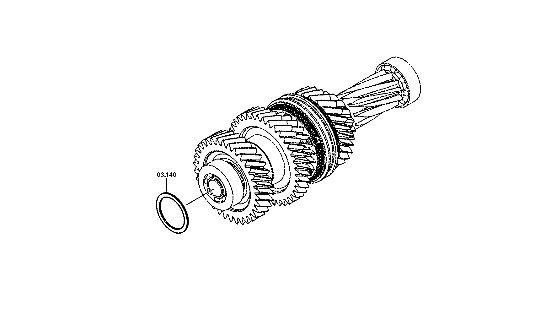 drawing for DAF 1833797 - HELICAL GEAR (figure 2)