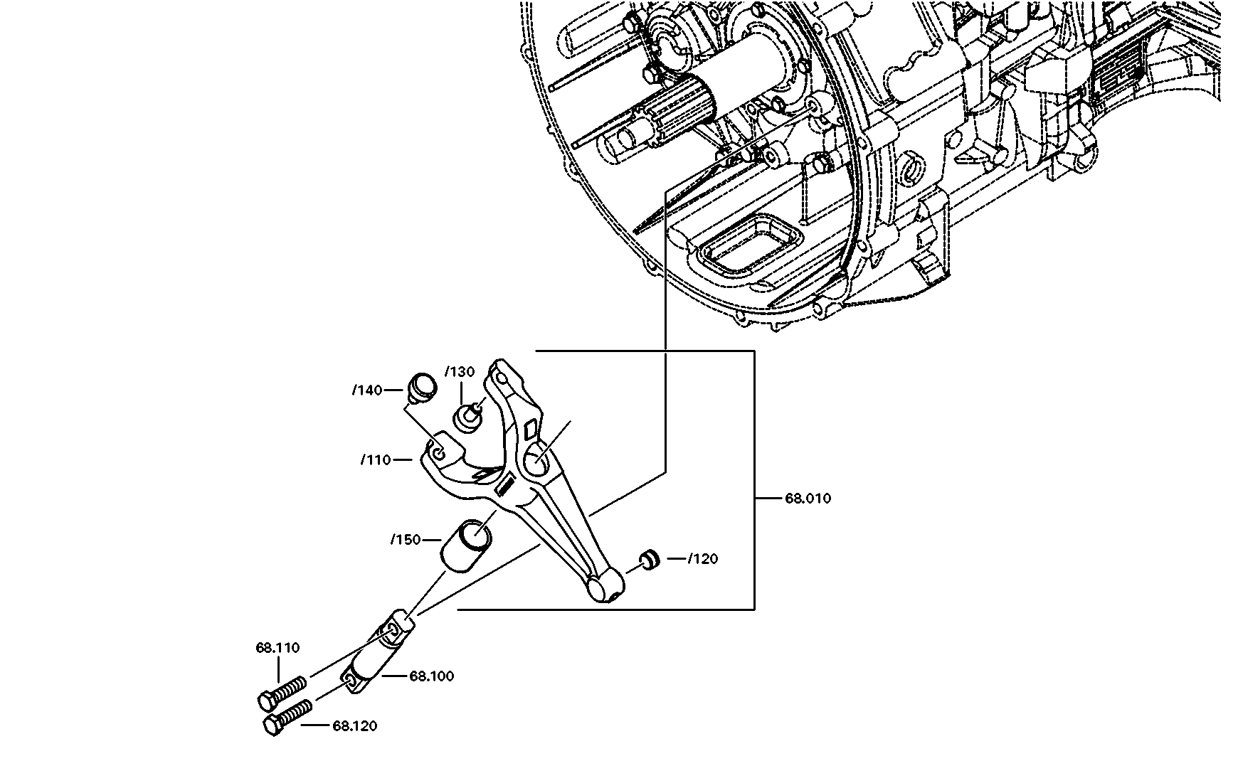 drawing for IVECO 500024352 - RELEASE FORK (figure 2)