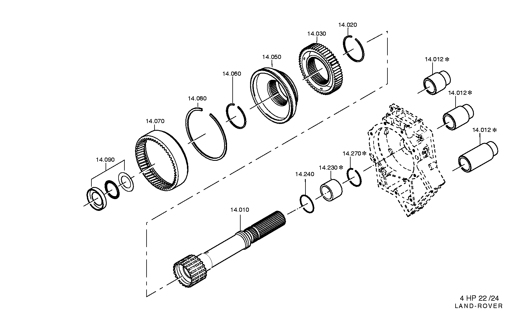 drawing for UNIPART 02JLM 10417 - DISC CARRIER (figure 1)