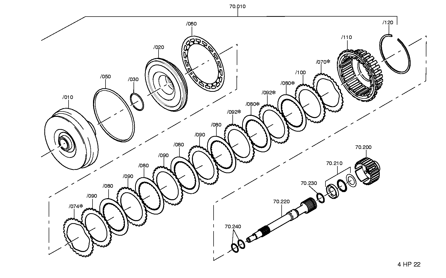 drawing for UNIPART 02JLM 2287 - O.CLUTCH DISC (figure 1)