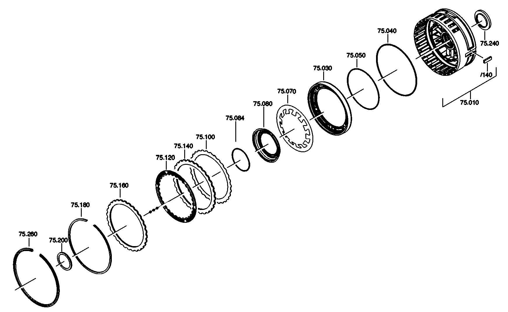 drawing for FORD MOTOR COMPANY 5L7Z 7C122A - SPLIT RING (figure 3)