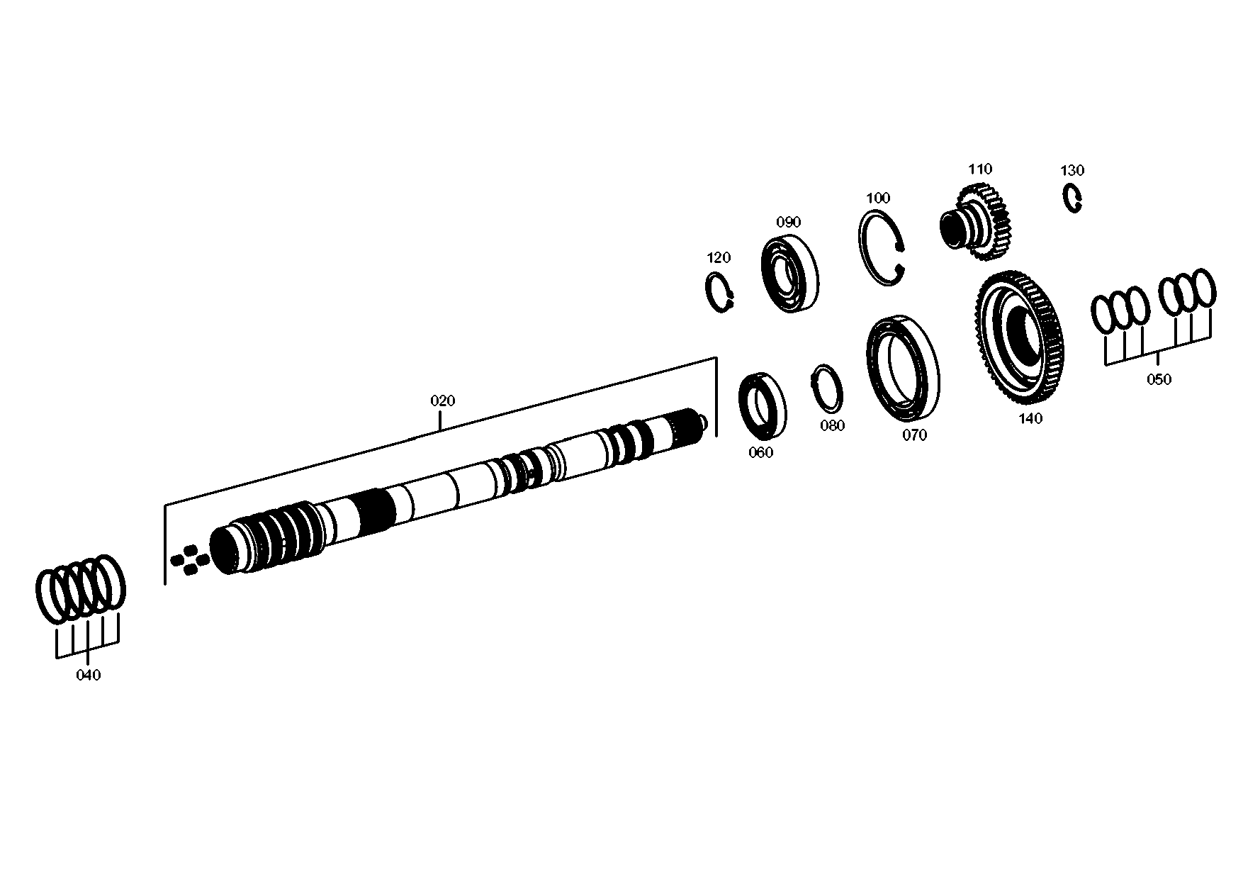 drawing for JOHN DEERE AT322105 - CIRCLIP (figure 2)