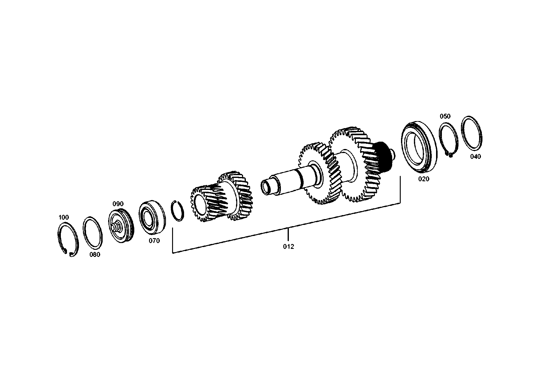 drawing for DAF 1191434 - CIRCLIP (figure 1)