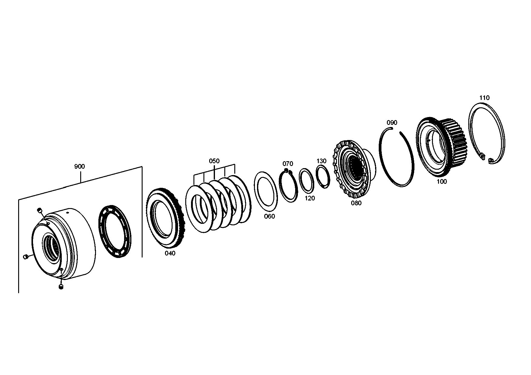 drawing for JOHN DEERE TTZF140177 - V-RING (figure 1)