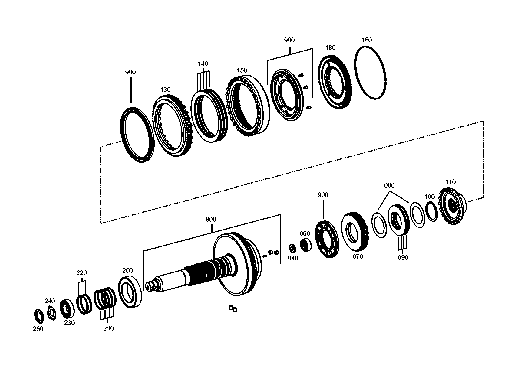 drawing for SAME DEUTZ FAHR (SDF) 0.900.1250.3 - CLUTCH HUB (figure 1)