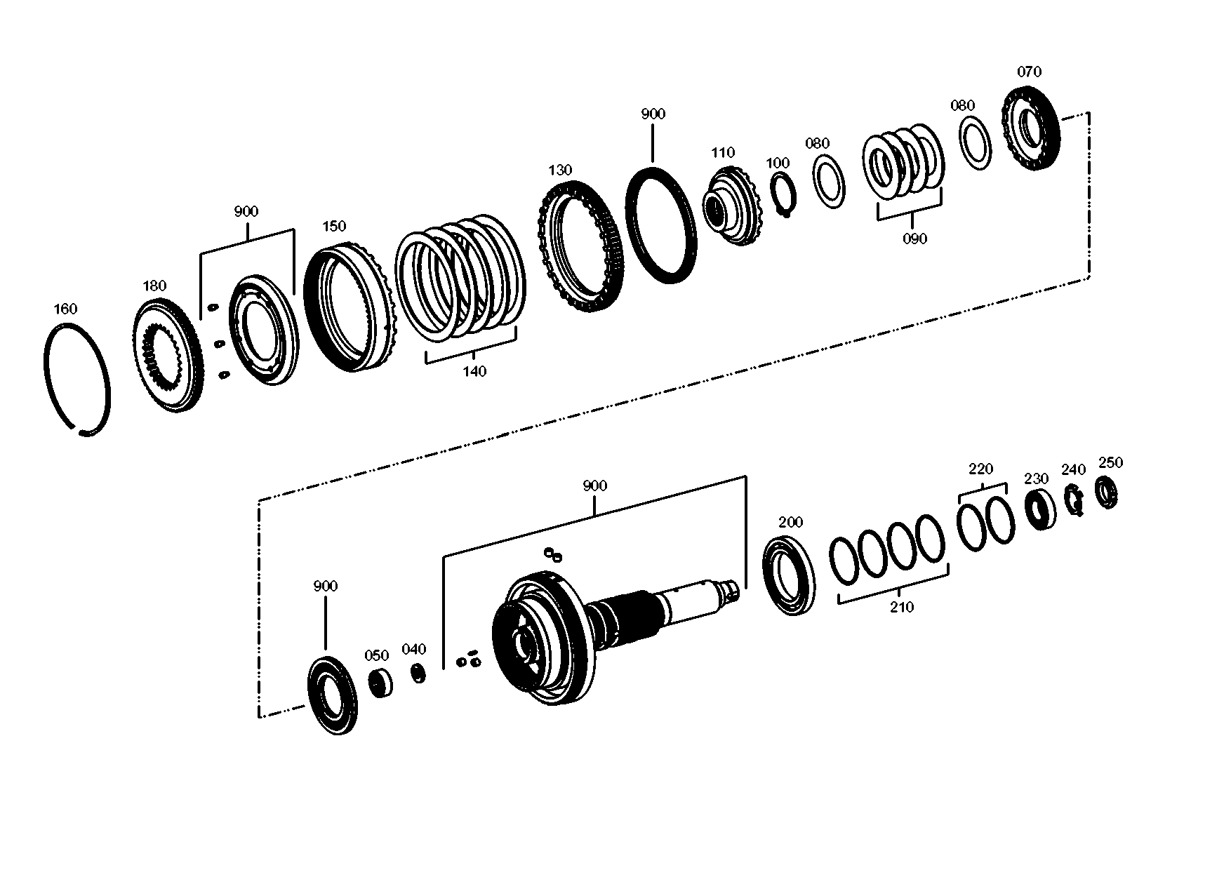 drawing for SAME DEUTZ FAHR (SDF) 0.900.1251.1 - SLOTTED NUT (figure 2)