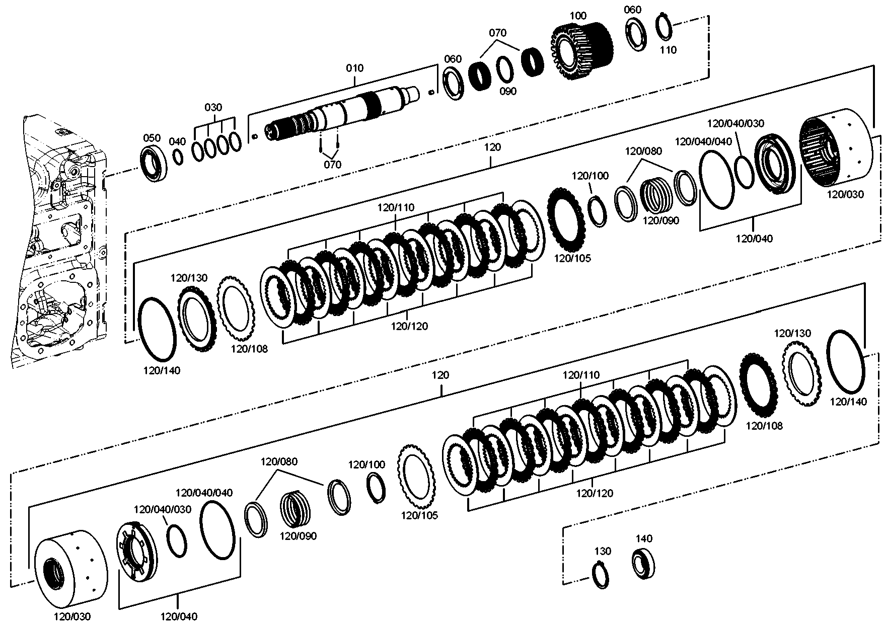 drawing for JCB 550/42999 - COUPLING (figure 1)