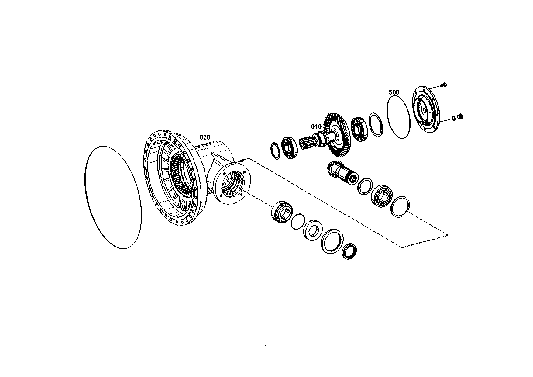 drawing for JOHN DEERE ZF150040 - TAPER ROLLER BEARING (figure 1)