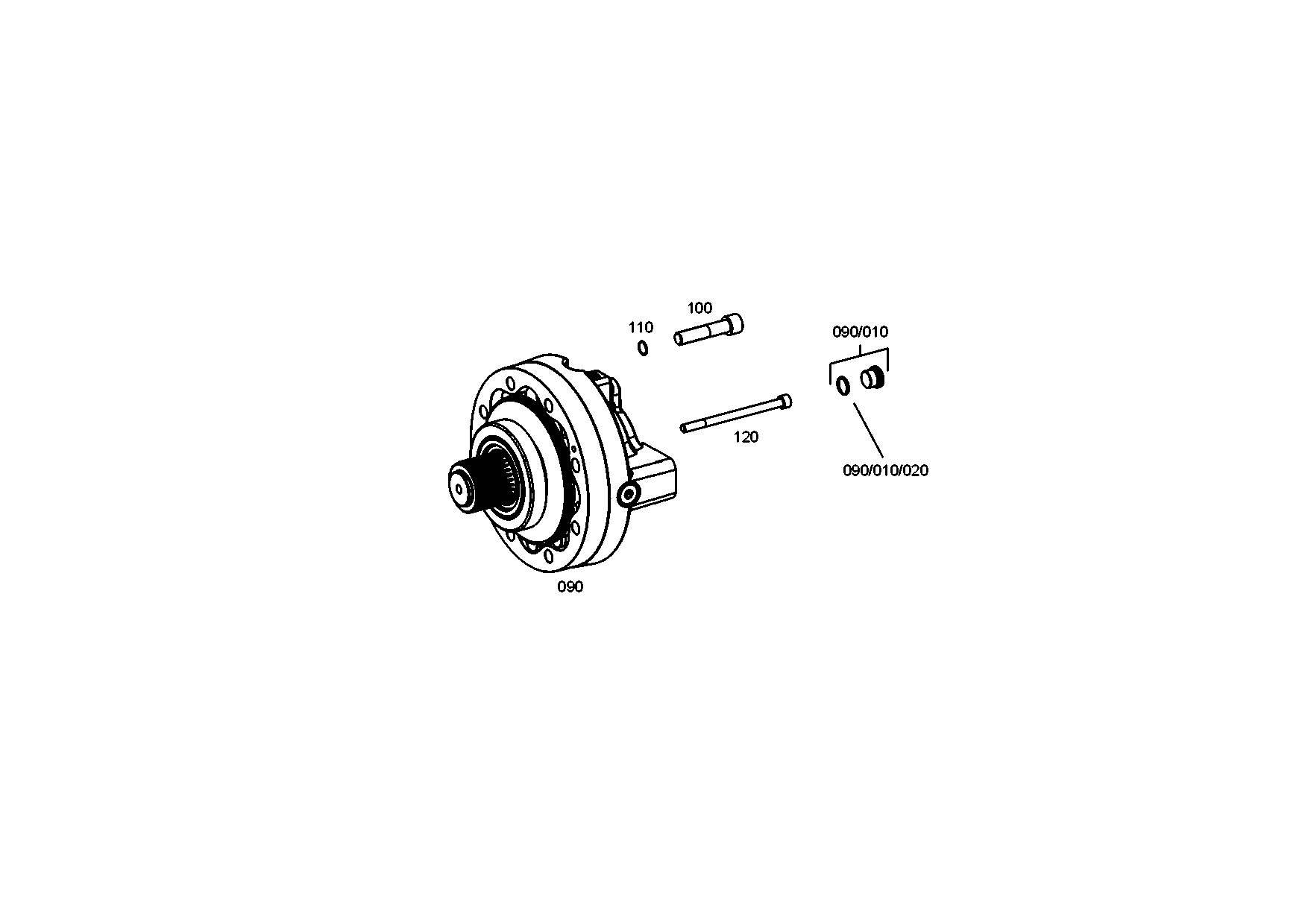 drawing for STETTER 98403032 - HYDRAULIC MOTOR (figure 1)