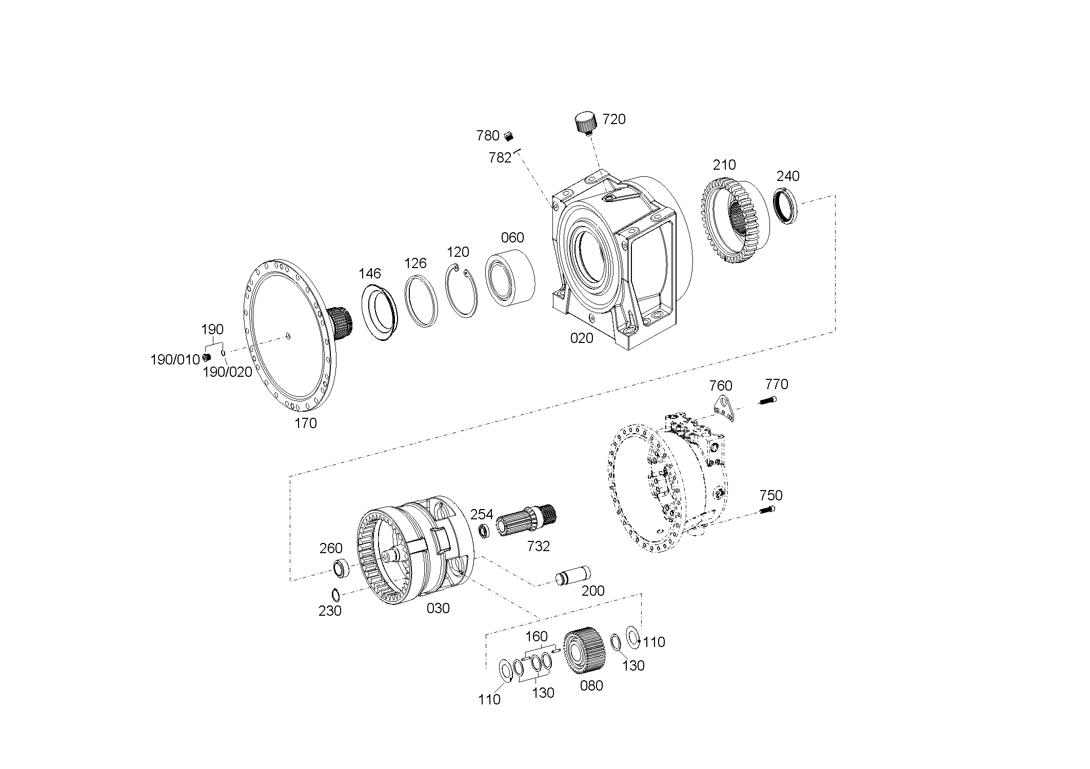 drawing for LIEBHERR GMBH 050022005 - ROLLER BEARING (figure 1)